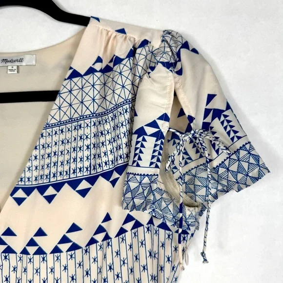 MADEWELL Poppy Dress in lonian Tile - J2333 - Sz 0 - Picture 7 of 12